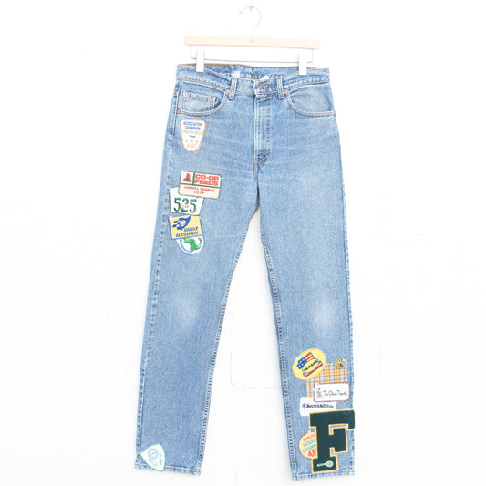 REWORKED LEVI DENIM PANTS 006 - 33" X 32"