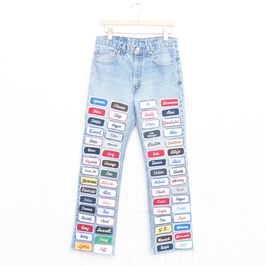 REWORKED LEVI DENIM PANTS 019 - 33" X 31"
