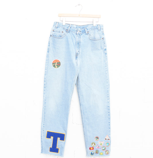 REWORKED LEVI DENIM PANTS 010 - 36" X 33"