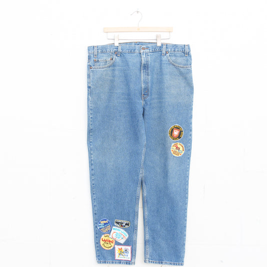 REWORKED LEVI DENIM PANTS 012 - 42" X 32"