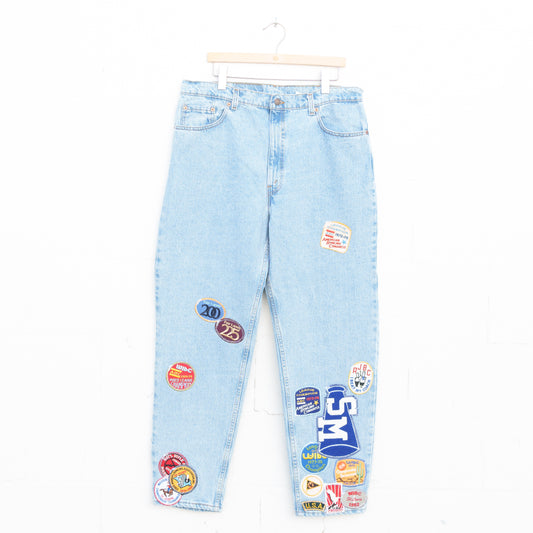 REWORKED LEVI DENIM PANTS 013 - 40" X 32"