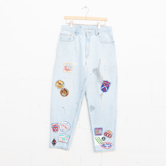 REWORKED LEVI DENIM PANTS 016 33" X 30"