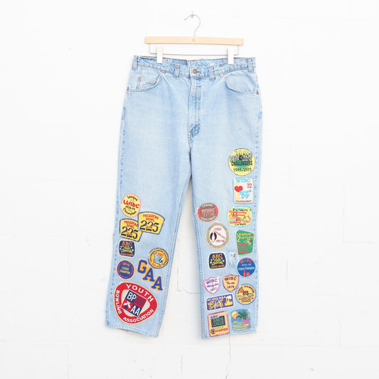 REWORKED LEVI DENIM PANTS 018 - 38" X 30"
