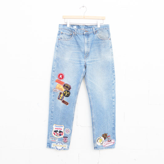 REWORKED LEVI DENIM PANTS 011 - 36" X 30"