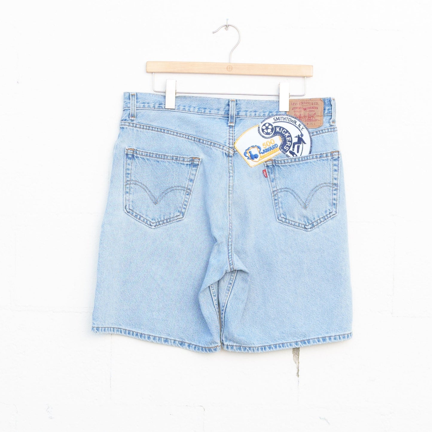 REWORKED LEVI DENIM SHORTS 003 - 36" X 8"