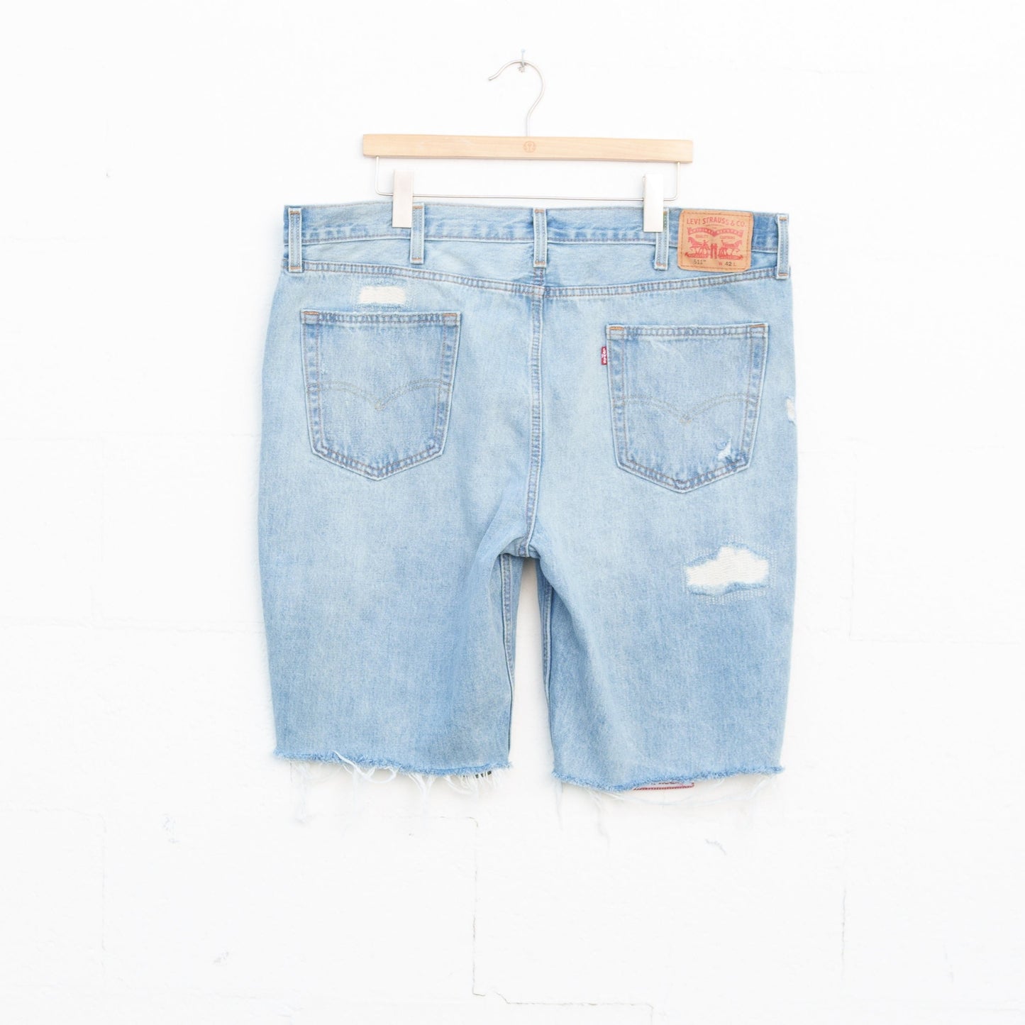 REWORKED LEVI DENIM SHORTS 009 - 42" X 11"