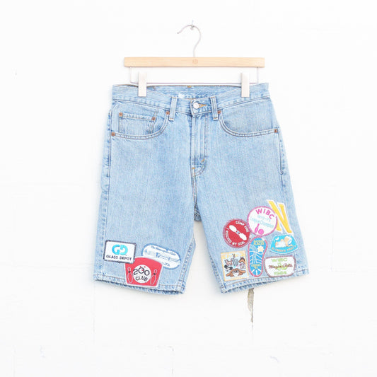 REWORKED LEVI DENIM SHORTS 001 - 31" X 9"