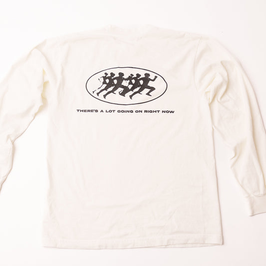 RUNNING MAN LONG SLEEVE TEE - BONE