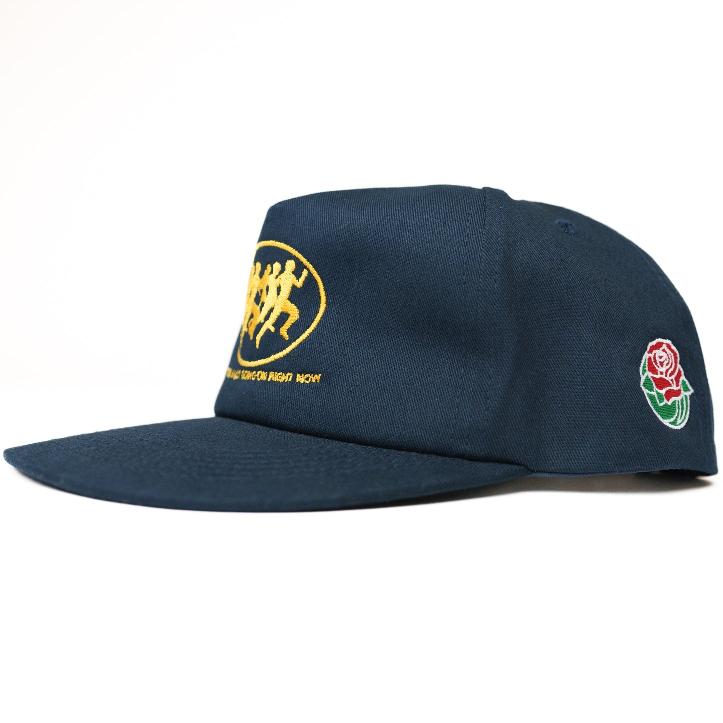 RUNNING MAN VICTORS HAT -  BLUE & MAIZE