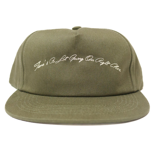 SIGNATURE LOGO HAT - OLIVE & WHITE