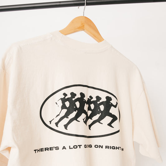 RUNNING MAN TEE - CREME