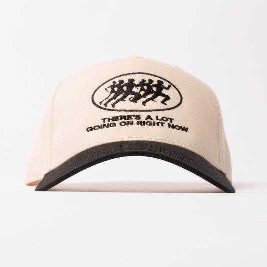 RUNNING MAN HAT - CREME & BLACK